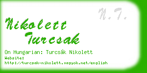 nikolett turcsak business card